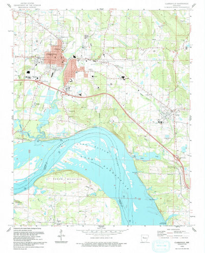 United States Geological Survey Clarksville, AR (1993, 24000-Scale) digital map