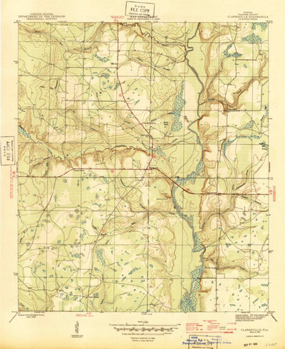United States Geological Survey Clarksville, FL (1945, 31680-Scale) digital map