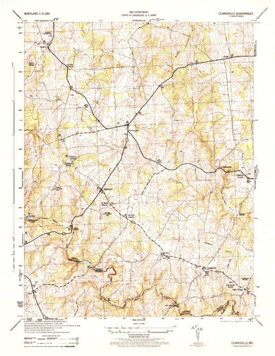 United States Geological Survey Clarksville, MD (1944, 31680-Scale) digital map
