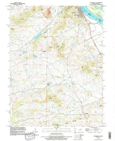 United States Geological Survey Clarksville, MO-IL (1993, 24000-Scale) digital map