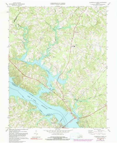 United States Geological Survey Clarksville North, VA (1968, 24000-Scale) digital map