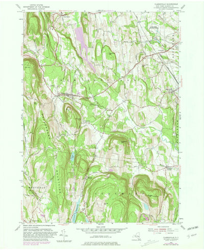 United States Geological Survey Clarksville, NY (1953, 24000-Scale) digital map