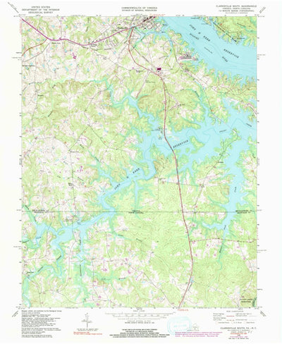 United States Geological Survey Clarksville South, VA-NC (1968, 24000-Scale) digital map
