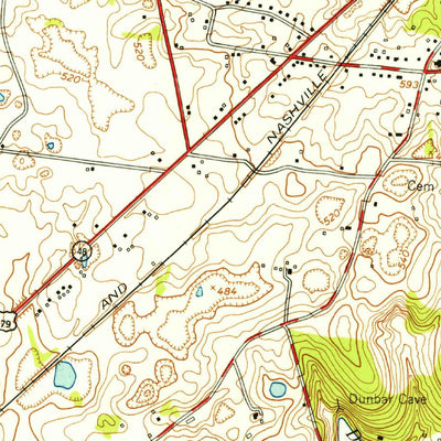 United States Geological Survey Clarksville, TN (1951, 24000-Scale) digital map