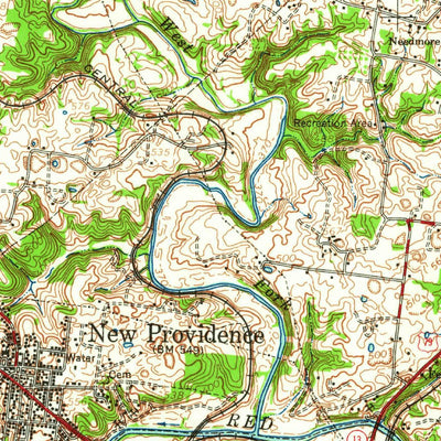 United States Geological Survey Clarksville, TN-KY (1957, 62500-Scale) digital map