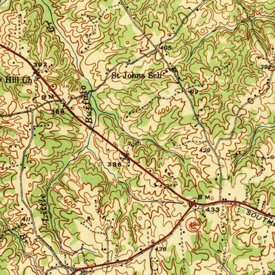 United States Geological Survey Clarksville, VA-NC (1943, 62500-Scale) digital map