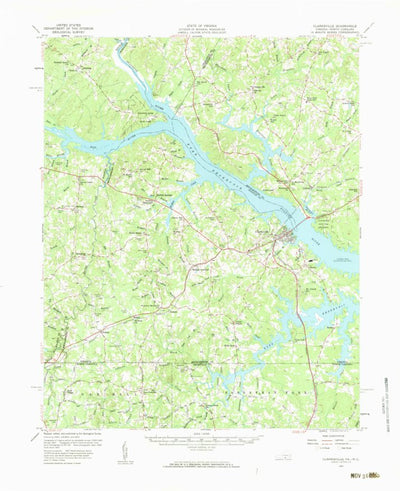 United States Geological Survey Clarksville, VA-NC (1957, 62500-Scale) digital map
