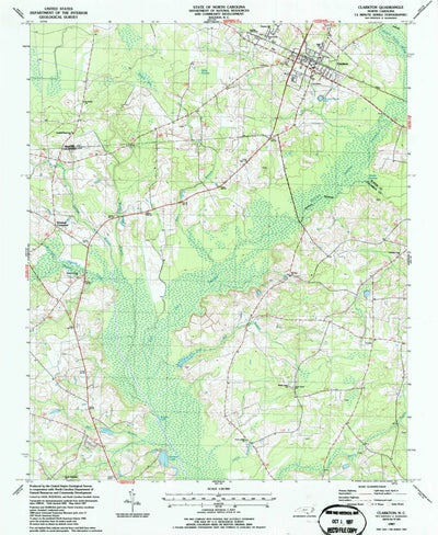 United States Geological Survey Clarkton, NC (1987, 24000-Scale) digital map