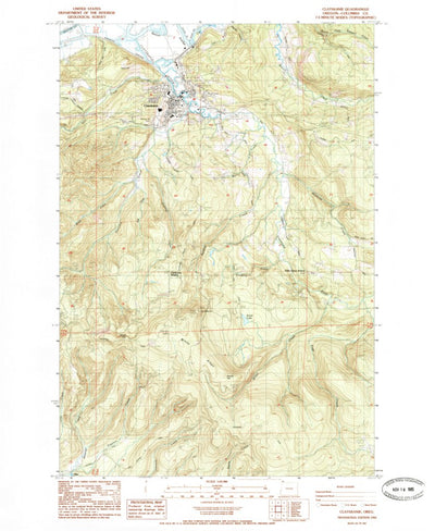 United States Geological Survey Clatskanie, OR (1985, 24000-Scale) digital map