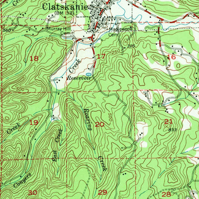 United States Geological Survey Clatskanie, OR-WA (1952, 62500-Scale) digital map
