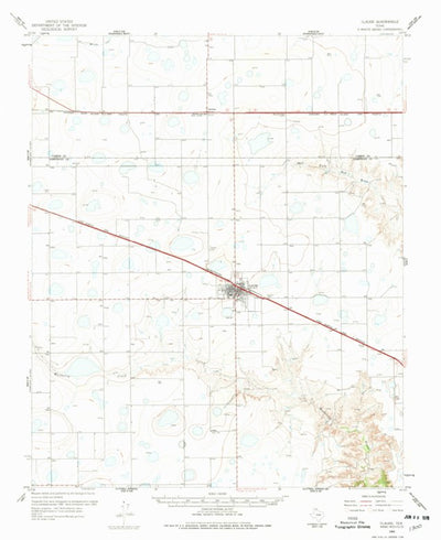 United States Geological Survey Claude, TX (1960, 62500-Scale) digital map