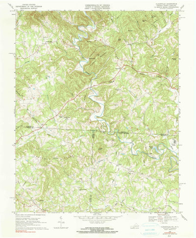 United States Geological Survey Claudville, VA-NC (1968, 24000-Scale) digital map