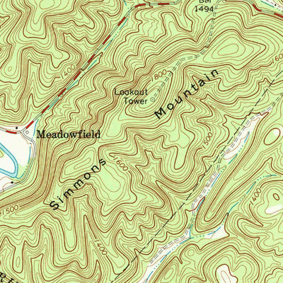 United States Geological Survey Claudville, VA-NC (1968, 24000-Scale) digital map