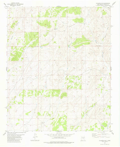United States Geological Survey Claunch SE, NM (1981, 24000-Scale) digital map