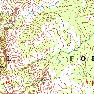 United States Geological Survey Clause Peak, WY (1996, 24000-Scale) digital map