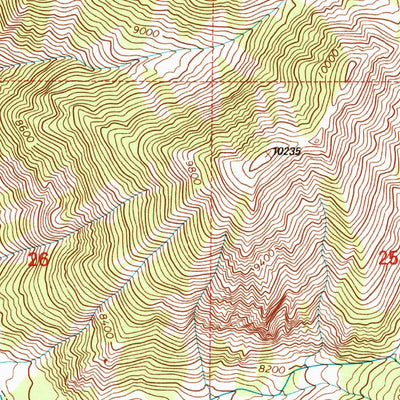 United States Geological Survey Clause Peak, WY (1996, 24000-Scale) digital map