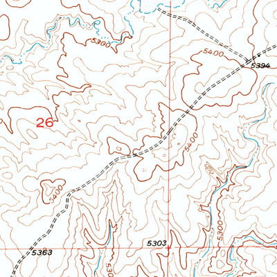 United States Geological Survey Clausen Ranch, WY (1949, 24000-Scale) digital map