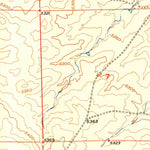 United States Geological Survey Clausen Ranch, WY (1950, 24000-Scale) digital map