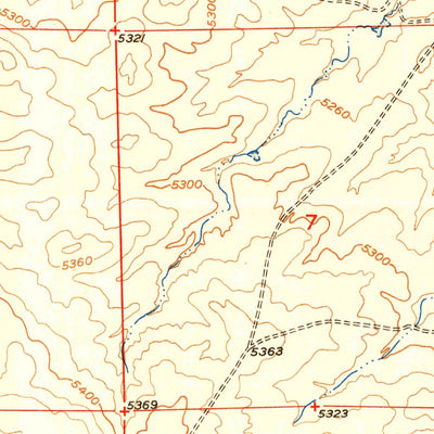 United States Geological Survey Clausen Ranch, WY (1950, 24000-Scale) digital map
