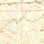 United States Geological Survey Clausen Ranch, WY (1950, 24000-Scale) digital map