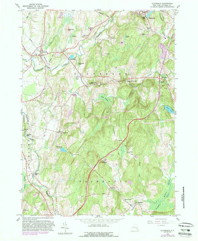 United States Geological Survey Claverack, NY (1960, 24000-Scale) digital map