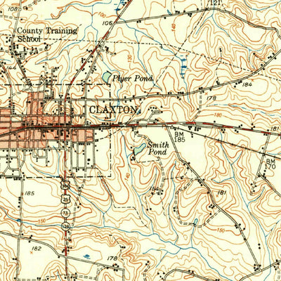 United States Geological Survey Claxton, GA (1950, 62500-Scale) digital map