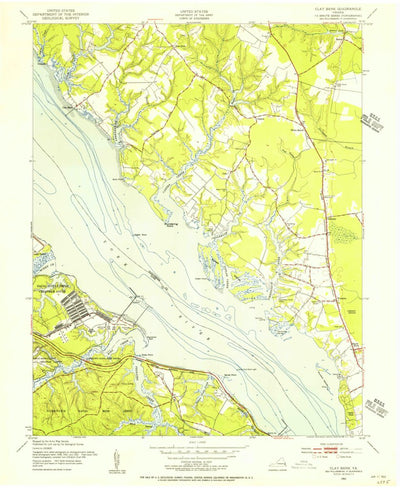 United States Geological Survey Clay Bank, VA (1952, 24000-Scale) digital map