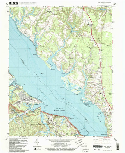 United States Geological Survey Clay Bank, VA (1984, 24000-Scale) digital map
