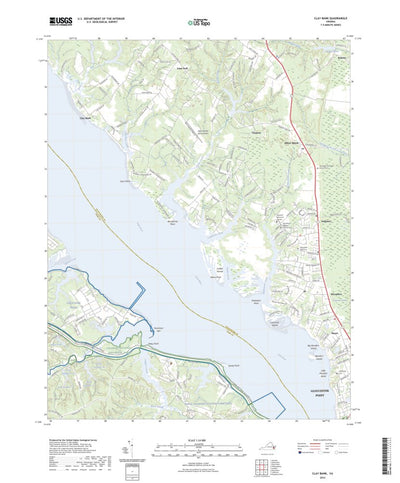 United States Geological Survey Clay Bank, VA (2023, 24000-Scale) digital map