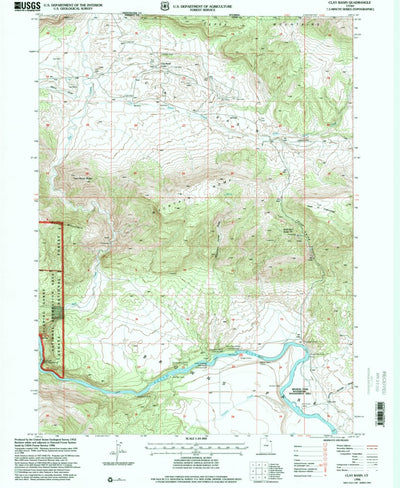 United States Geological Survey Clay Basin, UT (1996, 24000-Scale) digital map