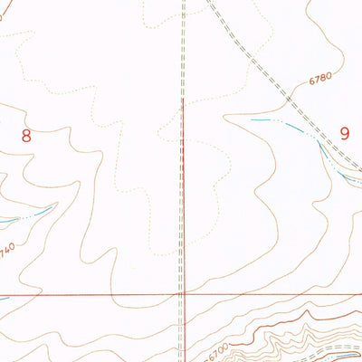 United States Geological Survey Clay Buttes SW, WY (1968, 24000-Scale) digital map