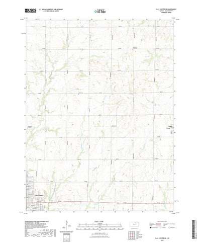 United States Geological Survey Clay Center NE, KS (2022, 24000-Scale) digital map