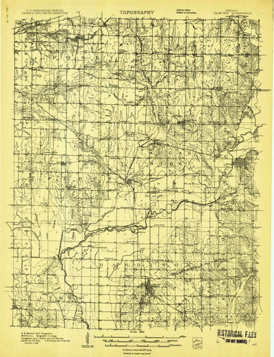 United States Geological Survey Clay City, IN (1908, 48000-Scale) digital map