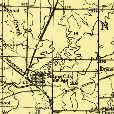 United States Geological Survey Clay City, IN (1908, 48000-Scale) digital map