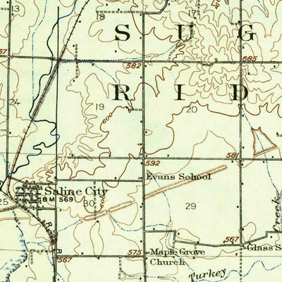 United States Geological Survey Clay City, IN (1910, 62500-Scale) digital map
