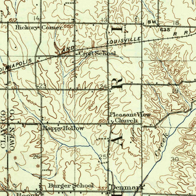 United States Geological Survey Clay City, IN (1910, 62500-Scale) digital map