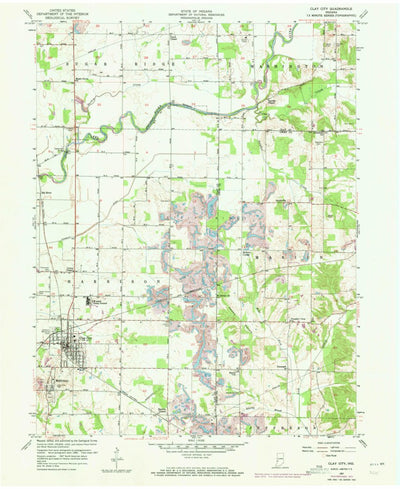 United States Geological Survey Clay City, IN (1957, 24000-Scale) digital map
