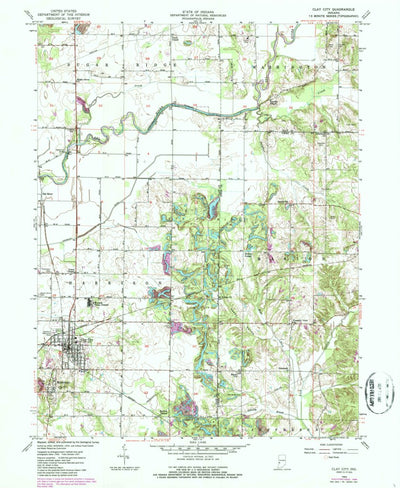 United States Geological Survey Clay City, IN (1963, 24000-Scale) digital map