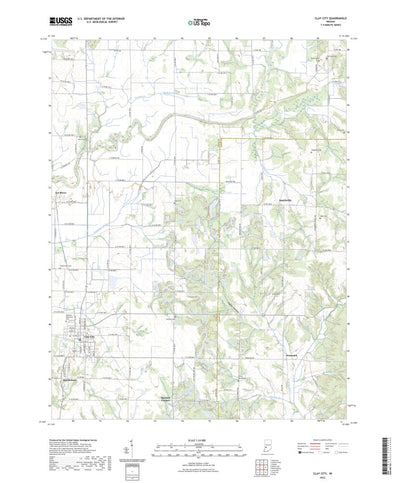 United States Geological Survey Clay City, IN (2022, 24000-Scale) digital map
