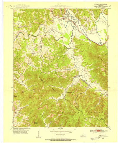 United States Geological Survey Clay City, KY (1952, 24000-Scale) digital map