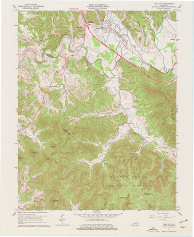United States Geological Survey Clay City, KY (1966, 24000-Scale) digital map