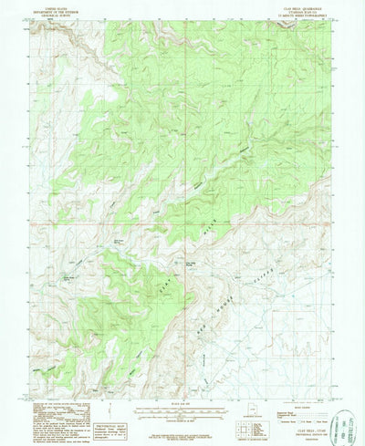 United States Geological Survey Clay Hills, UT (1987, 24000-Scale) digital map
