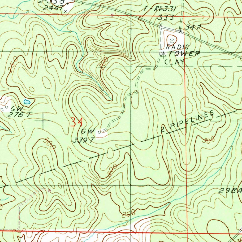 America Map Using Clay Clay, LA (1994, 24000-Scale) Map by United States Geological Survey ...