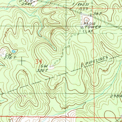 United States Geological Survey Clay, LA (1994, 24000-Scale) digital map
