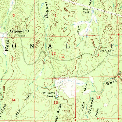 United States Geological Survey Clay Springs, AZ (1961, 62500-Scale) digital map
