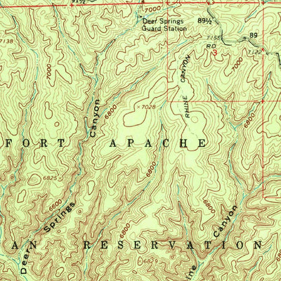 United States Geological Survey Clay Springs, AZ (1961, 62500-Scale) digital map