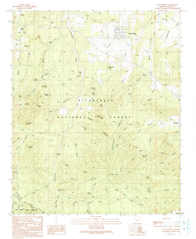 United States Geological Survey Clay Springs, AZ (1990, 24000-Scale) digital map