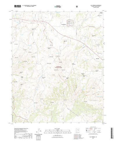 United States Geological Survey Clay Springs, AZ (2021, 24000-Scale) digital map