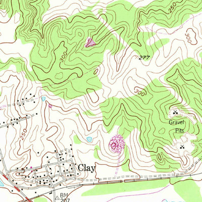 United States Geological Survey Clay, TX (1959, 24000-Scale) digital map