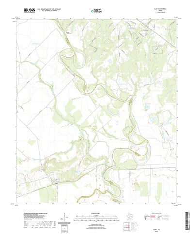 United States Geological Survey Clay, TX (2022, 24000-Scale) digital map